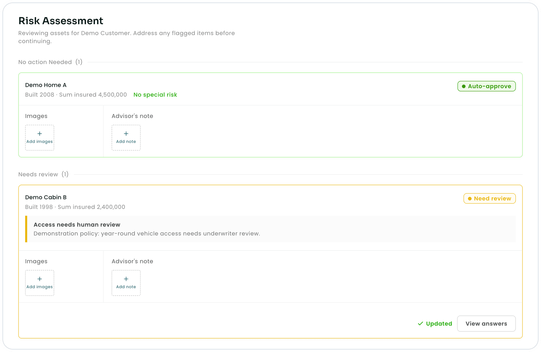 DVERSI product interface